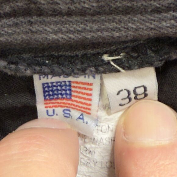 Wah Maker Wool Blend Pinstripe Frontier Buckle Back Pants Size 38 Actual 34 USA - Picture 12 of 16